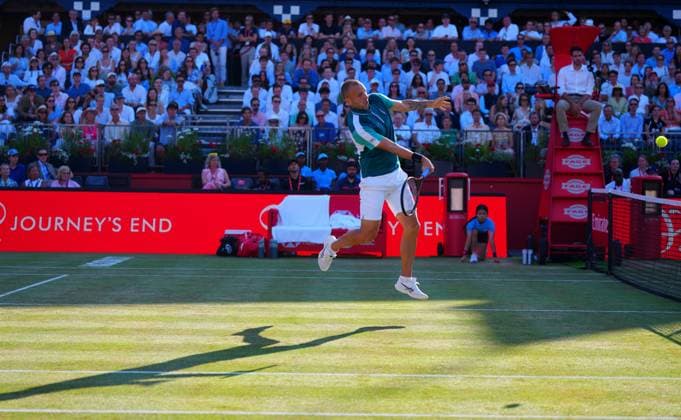 Dan Evans in second round action Queen s Club Championships, Day 10, Queen s Club, West Kensington, London, UK - 18 Jun 2025  Copyright: xJavierxGarcia Shutterstockx 15363350bw