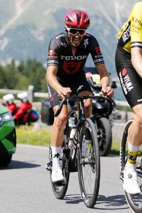 TDS 4 stage Julian Alaphilippe FRA Team Tudor am Spluegenpass 18 06 2025 Spluegenpass, SWITZERLAND, Tour de Suisse 4 stage Heiden Piuro Julian Alaphilippe FRA Team Tudor am Spluegenpass