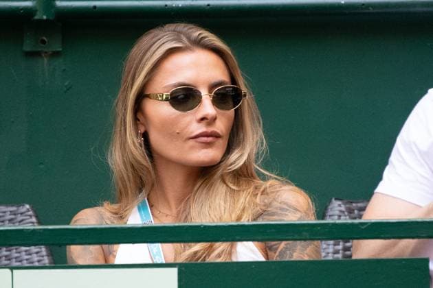 Actress Sophia THOMALLA, girlfriend of Alexander ZVEREV GER Marcos Giron USA vs Alexander Zverev GER Tennis Terra Wortmann Open 2025 on 18 06 2025 at the OWL Arena Halle Westfalen, Germany Â
