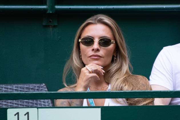 Actress Sophia THOMALLA, girlfriend of Alexander ZVEREV GER Marcos Giron USA vs Alexander Zverev GER Tennis Terra Wortmann Open 2025 on 18 06 2025 at the OWL Arena Halle Westfalen, Germany Â