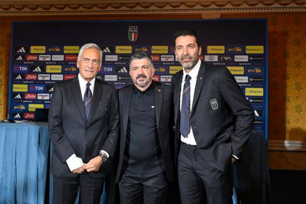 Football, Italy national team, Press conference with Gennaro Gattuso