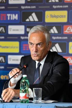 Gabriele Gravina during the press conference, PK, Pressekonferenz to present Technical Commissioner Gennaro Gattuso at the Hotel Parco dei Principi Rome, Italy - Thursday 19 June 2025. Sports - Football.  Copyright: xFabrizioxCorradetti LaPressex