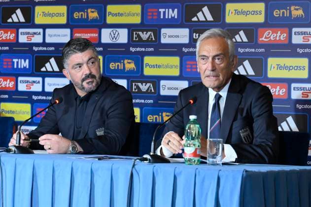 Gennaro Gattuso during the press conference, PK, Pressekonferenz to present Technical Commissioner Gennaro Gattuso at the Hotel Parco dei Principi Rome, Italy - Thursday 19 June 2025. Sports - Football.  Copyright: xFabrizioxCorradetti LaPressex