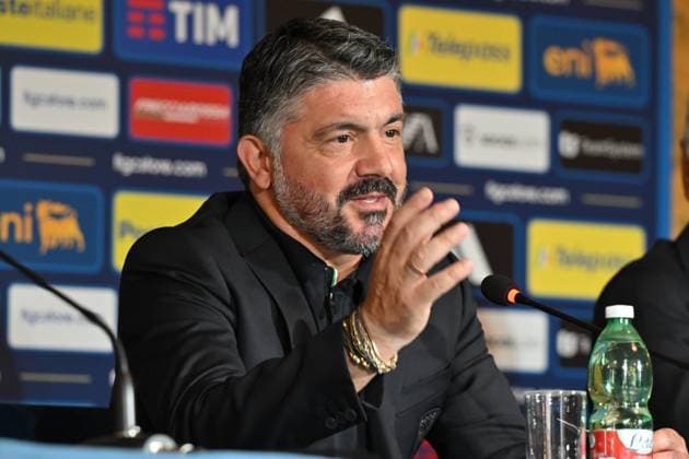 Foto IPP Roberto Ramaccia Roma 19 6 2025 Presentazione del nuovo allenatore della nazionale dIi calcio dell Italia Nella foto Gennaro Gattuso nuovo CT della Nazionale Italiana Italy Photo Press - World Copyright Roma italy Italia ITALY  Copyright: xR4924_italyphotopressx
