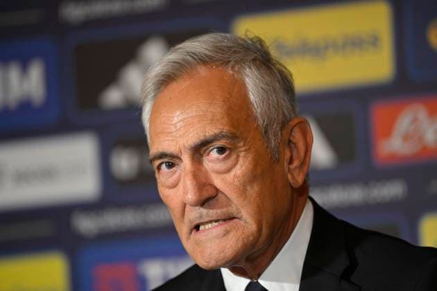 Gabriele Gravina during the press conference, PK, Pressekonferenz to present Technical Commissioner Gennaro Gattuso at the Hotel Parco dei Principi Rome, Italy - Thursday 19 June 2025. Sports - Football.  Copyright: xFabrizioxCorradetti LaPressex