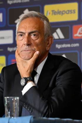 Gabriele Gravina during the press conference, PK, Pressekonferenz to present Technical Commissioner Gennaro Gattuso at the Hotel Parco dei Principi Rome, Italy - Thursday 19 June 2025. Sports - Football.  Copyright: xFabrizioxCorradetti LaPressex