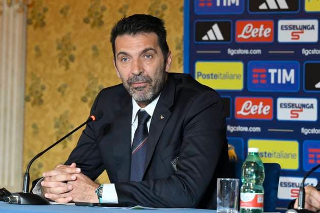 Gianluigi Buffon during the press conference, PK, Pressekonferenz to present Technical Commissioner Gennaro Gattuso at the Hotel Parco dei Principi Rome, Italy - Thursday 19 June 2025. Sports - Football.  Copyright: xFabrizioxCorradetti LaPressex