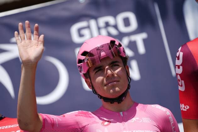 Widar Jarno of Lotto Development Team pink jersey during the stage 5 of the Giro Next Gen 2025, Fiorenzuola d™Arda (Pc) Gavi (Al) 153 km, Italy - Thursday, June 19, 2025. - cycling.  Copyright: xGianxMattiaxD Alberto LaPressex