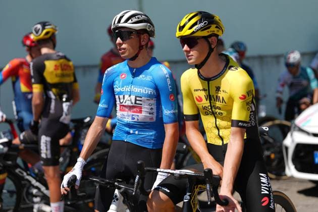 Pericas Capdevila Adria of Uae Team Emirates Gen-Z blue jersey during the stage 5 of the Giro Next Gen 2025, Fiorenzuola d™Arda (Pc) Gavi (Al) 153 km, Italy - Thursday, June 19, 2025. - cycling.  Copyright: xGianxMattiaxD Alberto LaPressex