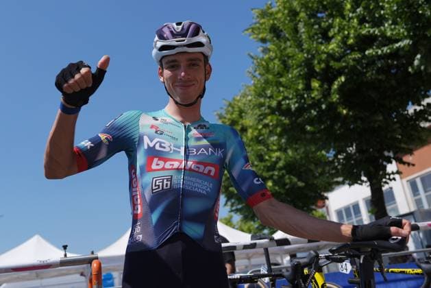 Novak Pavel of Mbh Bank Ballan Csb during the stage 5 of the Giro Next Gen 2025, Fiorenzuola d™Arda (Pc) Gavi (Al) 153 km, Italy - Thursday, June 19, 2025. - cycling.  Copyright: xGianxMattiaxD Alberto LaPressex