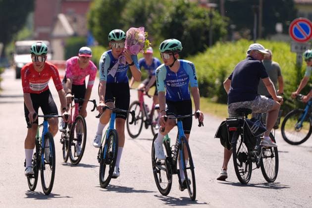 during the stage 5 of the Giro Next Gen 2025, Fiorenzuola d™Arda (Pc) Gavi (Al) 153 km, Italy - Thursday, June 19, 2025. - cycling.  Copyright: xFabioxFerrari LaPressex