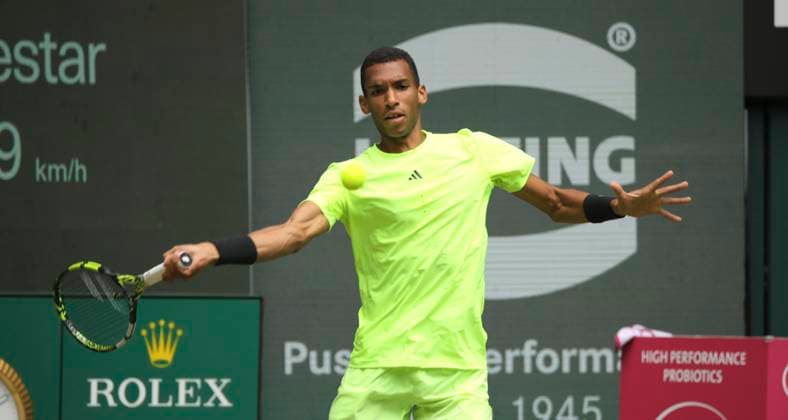photo Felix AUGER ALIASSIME CAN Tennis Tournament Terra Wortmann Cup at Gerry Weber Sportpark OWL Arena in Halle Westfalen on Thu 19 06 2025