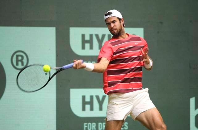 photo Karen KHACHANOV Tennis Tournament Terra Wortmann Cup at Gerry Weber Sportpark OWL Arena in Halle Westfalen on Thu 19 06 2025