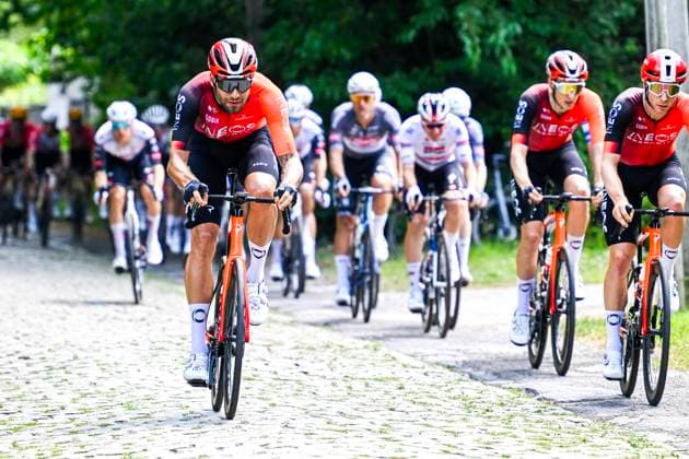 Baloise Belgium Tour 2025 Stage 2 PUTTE, BELGIUM - JUNE 19 : Ganna Filippo (ITA) of INEOS Grenadiers in action during stage 2 of the 94th edition of Baloise Tour of Belgium an UCI ProSeries 2.Pro cycling road race stage for Men Elite of 194.6 km with start in Beringen and finish in Putte on June 19, 2025 in Putte, Belgium, 19 06 2025 ( Motordriver Guy De Vuyst - Putte Belgium  Copyright: xNicoxVereeckenx