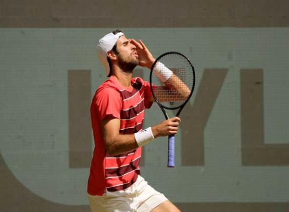 photo Karen KHACHANOV Tennis Tournament Terra Wortmann Cup at Gerry Weber Sportpark OWL Arena in Halle Westfalen on Thu 19 06 2025