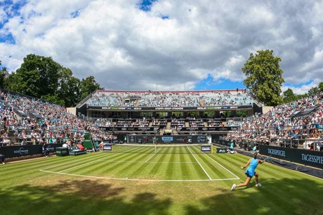 Spectators at the Steffi Graf Stadium, Berlin Tennis Open by HYLO 2025, Berlin, LTTC Rot Weiß , 19 06 2025, Copyright: xClaudioxGärtnerx