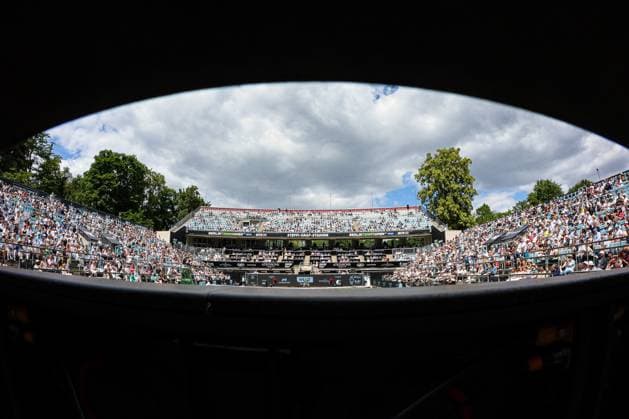 Spectators at the Steffi Graf Stadium, Berlin Tennis Open by HYLO 2025, Berlin, LTTC Rot Weiß , 19 06 2025, Copyright: xClaudioxGärtnerx