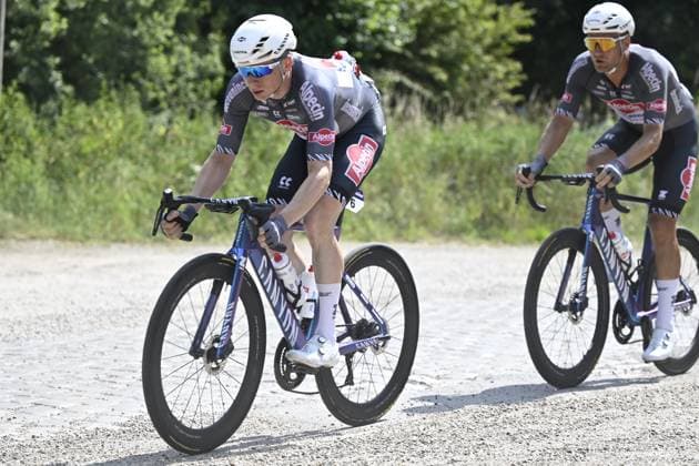 Baloise Belgium Tour 2025 Stage 2 PUTTE, BELGIUM - JUNE 19 : Van Tricht Stan (BEL) of Alpecin - Deceuninck during stage 2 of the 94th edition of Baloise Tour of Belgium an UCI ProSeries 2.Pro cycling road race stage for Men Elite of 194.6 km with start in Beringen and finish in Putte on June 19, 2025 in Putte, Belgium, 19 06 2025 ( Motordriver Guy De Vuyst - Putte Belgium  Copyright: xNicoxVereeckenx