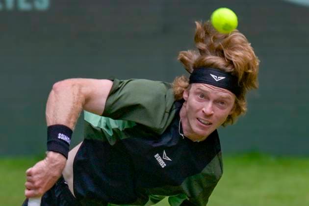 Andrei Andreyevich Rublev 19 06 2025 Tennis TERRA WORTMANN OPEN ATP 500, OWL ARENA, TERRA WORTMANN OPEN, Copyright: xpepphotox xPeterxEppingerx pep00321, pep_20250619_hm_66156