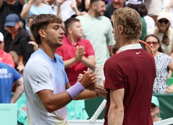 Halle, Germany: Tennis TERRA WORTMANN OPEN, Flavio Cobolli (ITA) Denis Shapovalov (CAN), Halle, Germany, June 19, 2025. Photo TERRA WORTMANN OPEN 2025  - ZUMAp169 0822581548st Copyright: xFelicexCalabrox