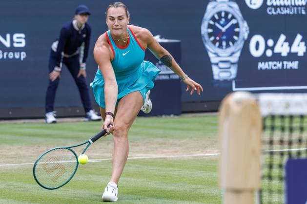Tennis WTA Tour, Singles, Women, Round of 16, Sabalenka Belarus Masarova Switzerland , Steffi Graf Stadium Aryna Sabalenka Belarus returns a ball Tennis WTA Tour