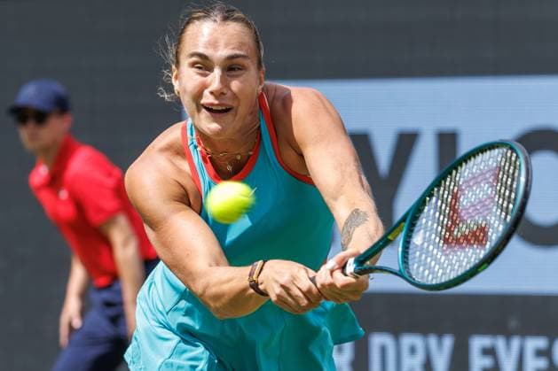Tennis WTA Tour, Singles, Women, Round of 16, Sabalenka Belarus Masarova Switzerland , Steffi Graf Stadium Aryna Sabalenka Belarus returns a ball Tennis WTA Tour
