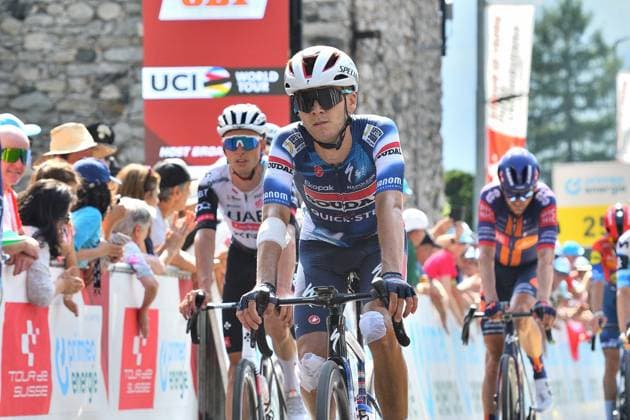 Junior Lecerf (BEL) during Tour de Suisse - Stage 4 - Heiden Piuro, Street Cycling race in Piuro, Switzerland, June 18 2025  Copyright: xDavidexVaninetti IPAxSportx xipa-agency.netx xx IPA_59247213 IPA_Agency_IPA59247213