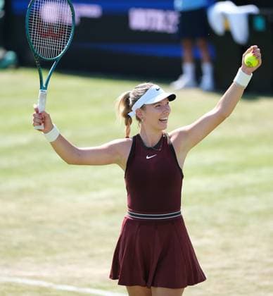 Nottingham Tennis Centre Nottingham, England - Katie Boulter celebrates the win over Sonay Kartal 2 sets to 1 during the match at the Lexus Nottingham Tennis Open, day 5, June 19th 2025. (Paul Bonser SPP) Copyright: xPaulxBonser SPPx spp-en-PaBo-Lexus Nottingham Open 3946