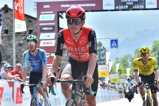 Ewen Costiou (FRA) during Tour de Suisse - Stage 4 - Heiden Piuro, Street Cycling race in Piuro, Switzerland, June 18 2025  Copyright: xDavidexVaninetti IPAxSportx xipa-agency.netx xx IPA_59247297 IPA_Agency_IPA59247297