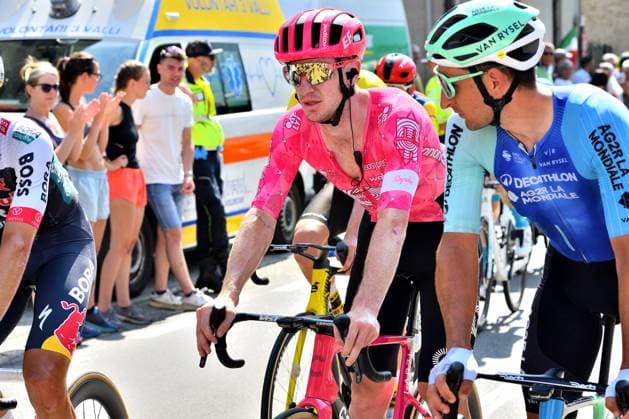 Harry Sweeny (AUS) during Tour de Suisse - Stage 4 - Heiden Piuro, Street Cycling race in Piuro, Switzerland, June 18 2025  Copyright: xDavidexVaninetti IPAxSportx xipa-agency.netx xx IPA_59247493 IPA_Agency_IPA59247493