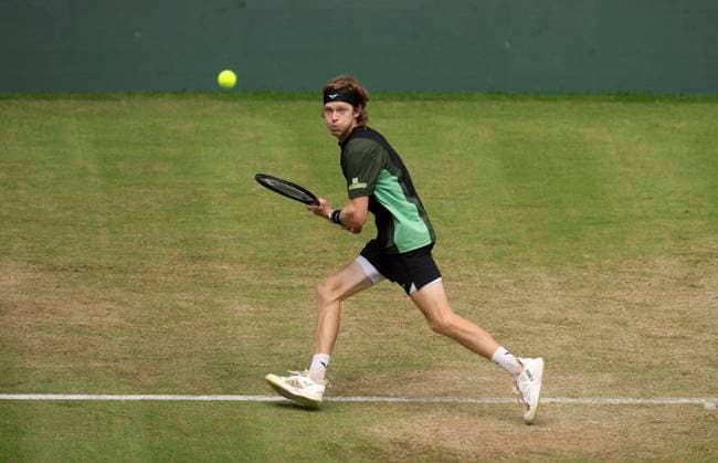 photo Andrey Rublev RUS loses after 3 exciting sets Tennis Tournament Terra Wortmann Cup at Gerry Weber Sportpark OWL Arena in Halle Westfalen on Thu 19 06 2025