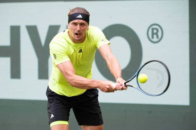 Alexander ZVEREV GER Action Tennis Terra Wortmann Open 2025 on 18 06 2025 in the OWL Arena Halle Westfalen, Germany Â