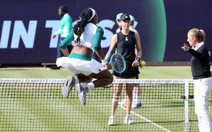 Xinyu Wang CHN vs Coco Gauff USA at Steffi Graf Stadium Sport HYLO Berlin Tennis Open Women on grass 19 06 2025