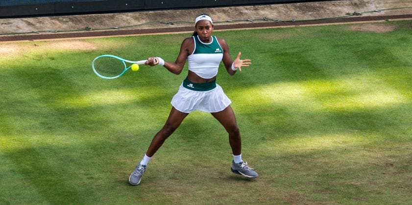 19 06 2025, WTA 500, Tennis, Women, Berlin Tennis Open by Hylo 2025, Berlin, Singles, Round of 16, Xinyu Wang China Coco Gauff USA Coco Gauff USA Berlin Steffi Graf Stadion Berlin Germany
