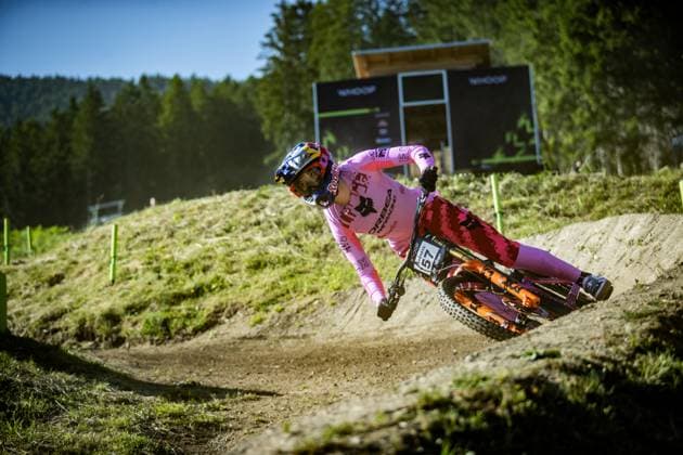 Whoop Mountainbike Downhill Worldcup Val di Sole SEAGRAVE Tahnee ORBEA FMD RACINGat Whoop Mountainbike Downhill Worldcup Val di Sole, 19 06 2025,in , photo Sebastian Sternemann