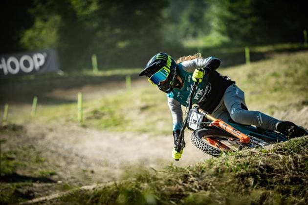 Whoop Mountainbike Downhill Worldcup Val di Sole BALANCHE Camille YETI FOX FACTORY RACE TEAMat Whoop Mountainbike Downhill Worldcup Val di Sole, 19 06 2025,in , photo Sebastian Sternemann