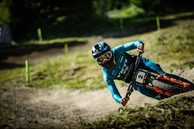 Whoop Mountainbike Downhill Worldcup Val di Sole WAITE Tyler YETI FOX FACTORY RACE TEAMat Whoop Mountainbike Downhill Worldcup Val di Sole, 19 06 2025,in , photo Sebastian Sternemann