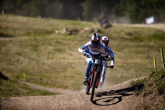 Whoop Mountainbike Downhill Worldcup Val di Sole STEVENS MCNAB Lachlan TREK FACTORY RACING DHat Whoop Mountainbike Downhill Worldcup Val di Sole, 19 06 2025,in , photo Sebastian Sternemann