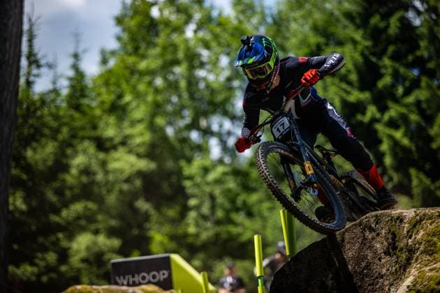 Whoop Mountainbike Downhill Worldcup Val di Sole WILLIAMS Jordan SPECIALIZED GRAVITYat Whoop Mountainbike Downhill Worldcup Val di Sole, 19 06 2025,in , photo Sebastian Sternemann