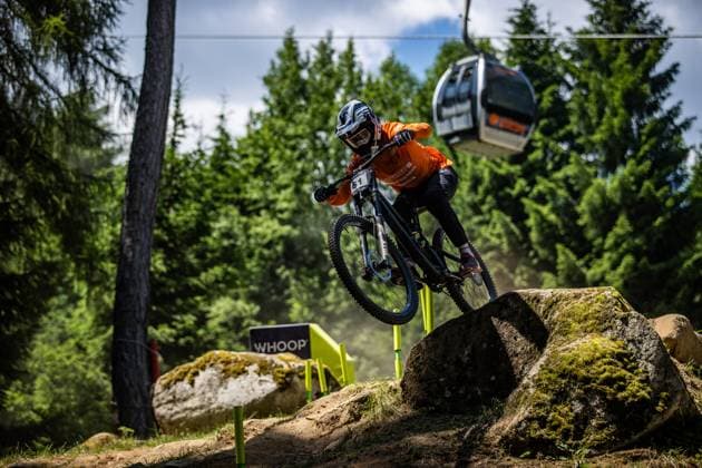 Whoop Mountainbike Downhill Worldcup Val di Sole VIEIRA Douglas at Whoop Mountainbike Downhill Worldcup Val di Sole, 19 06 2025,in , photo Sebastian Sternemann