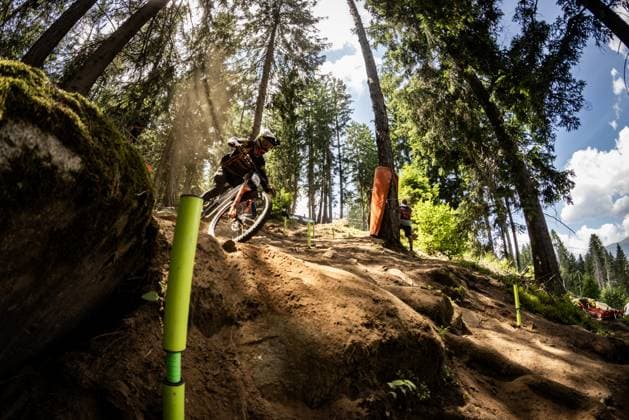 Whoop Mountainbike Downhill Worldcup Val di Sole LARIVIERE Fred at Whoop Mountainbike Downhill Worldcup Val di Sole, 19 06 2025,in , photo Sebastian Sternemann