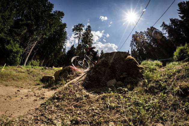 Whoop Mountainbike Downhill Worldcup Val di Sole WILLIAMS Jordan SPECIALIZED GRAVITYat Whoop Mountainbike Downhill Worldcup Val di Sole, 19 06 2025,in , photo Sebastian Sternemann