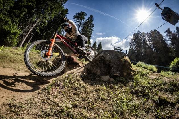 Whoop Mountainbike Downhill Worldcup Val di Sole MASTERS Wyn at Whoop Mountainbike Downhill Worldcup Val di Sole, 19 06 2025,in , photo Sebastian Sternemann
