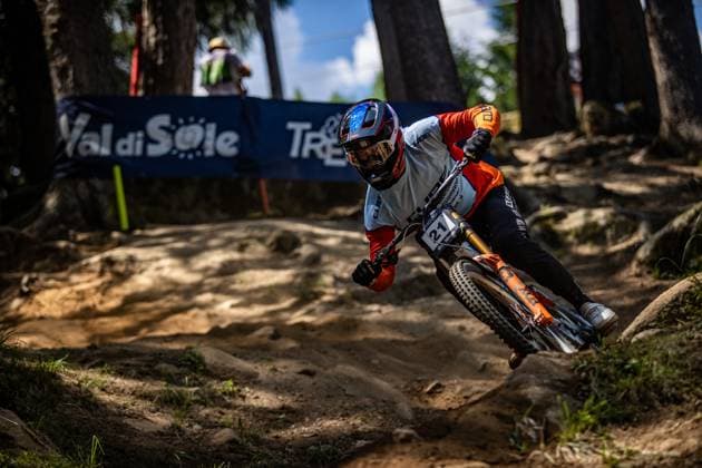 Whoop Mountainbike Downhill Worldcup Val di Sole HARTENSTERN Max CUBE FACTORY RACINGat Whoop Mountainbike Downhill Worldcup Val di Sole, 19 06 2025,in , photo Sebastian Sternemann
