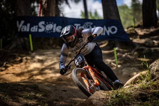 Whoop Mountainbike Downhill Worldcup Val di Sole MASTERS Wyn at Whoop Mountainbike Downhill Worldcup Val di Sole, 19 06 2025,in , photo Sebastian Sternemann