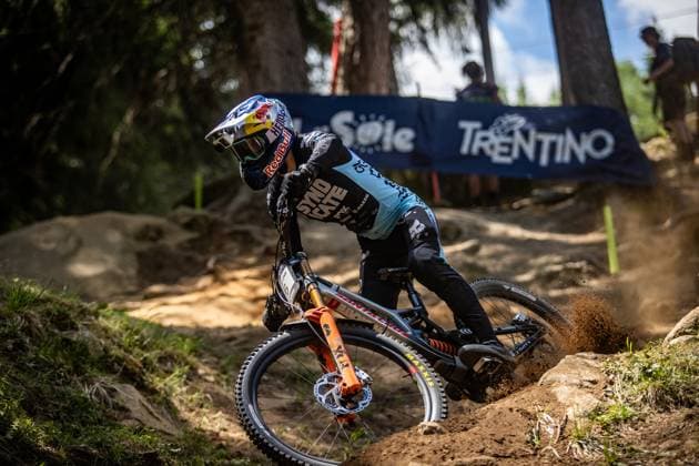 Whoop Mountainbike Downhill Worldcup Val di Sole GOLDSTONE Jackson SANTA CRUZ SYNDICATEat Whoop Mountainbike Downhill Worldcup Val di Sole, 19 06 2025,in , photo Sebastian Sternemann