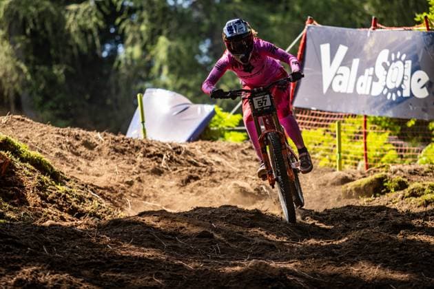 Whoop Mountainbike Downhill Worldcup Val di Sole SEAGRAVE Tahnee ORBEA FMD RACINGat Whoop Mountainbike Downhill Worldcup Val di Sole, 19 06 2025,in , photo Sebastian Sternemann