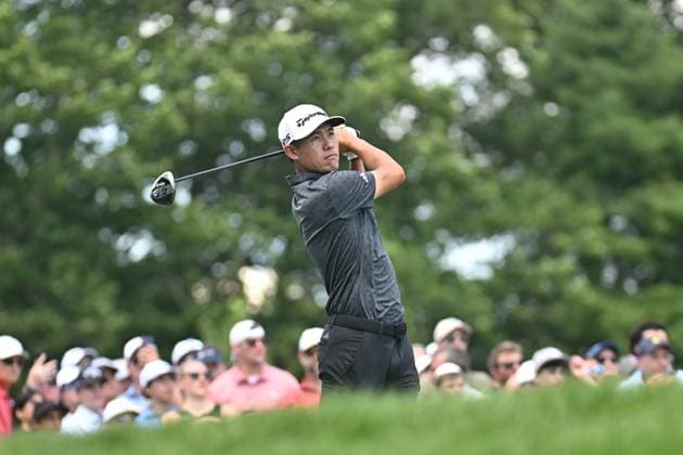 Thursday June 19, 2025: Colin Morikawa follows his tee shot on the First hole during the first round of the Travelers Golf Championship in Cromwell, Connecticut. CSM Cromwell USA - ZUMAc04_ 20250619_zma_c04_037 Copyright: xGregoryxVasilx