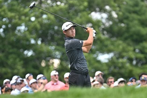 Thursday June 19, 2025: Colin Morikawa follows his tee shot on the First hole during the first round of the Travelers Golf Championship in Cromwell, Connecticut. CSM Cromwell USA - ZUMAc04_ 20250619_zma_c04_041 Copyright: xGregoryxVasilx