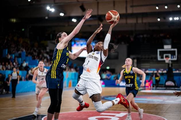 Basketball Hamburg 19 06 2025 FIBA Women™s Eurobasket 2025 Preliminary Round Group D Germany GER Sweden SWE Alexis Peterson Germany, No 01